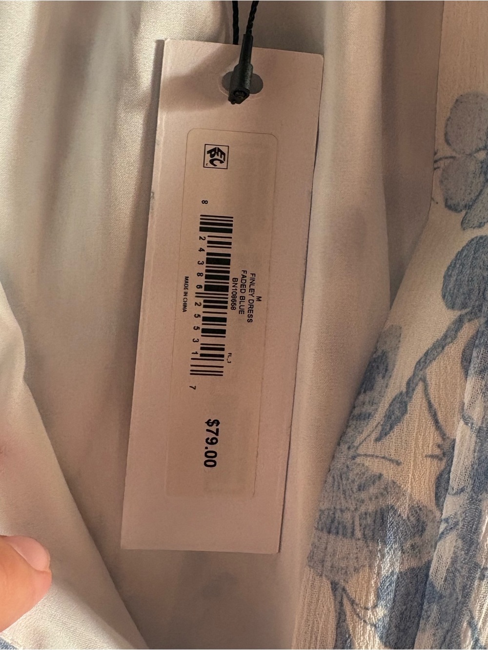 Steve Madden Light Blue & White Floral Ruffle-Neck Mini Dress - Picture 10 of 12